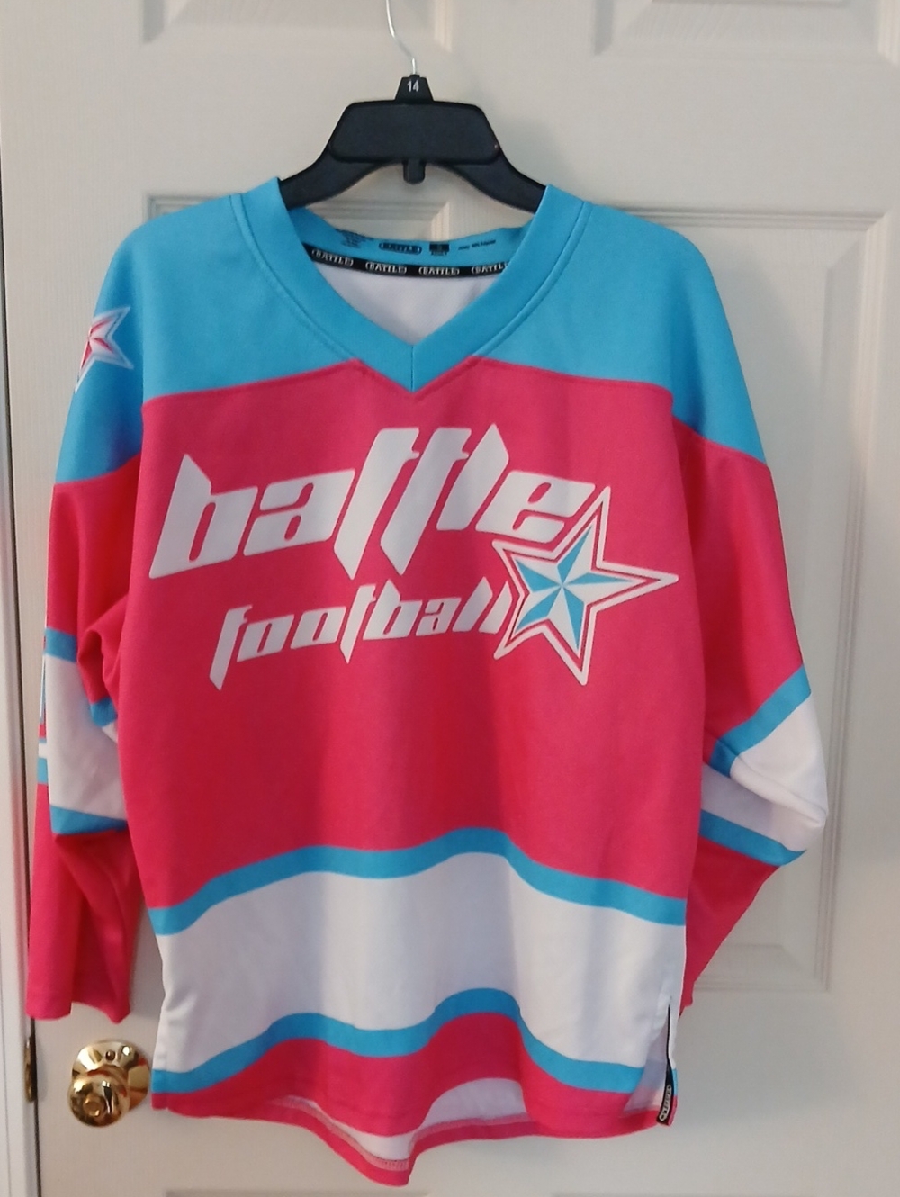 Battle Pink & Blue Football Jersey